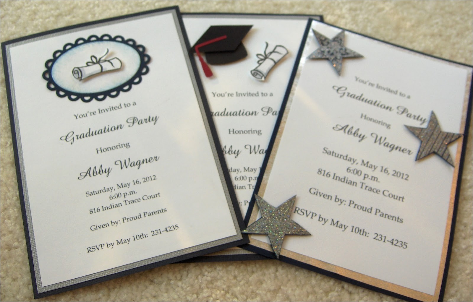 Graduation Announcement Vs Invitation Crafty Quot Magra Quot Graduation Invitations