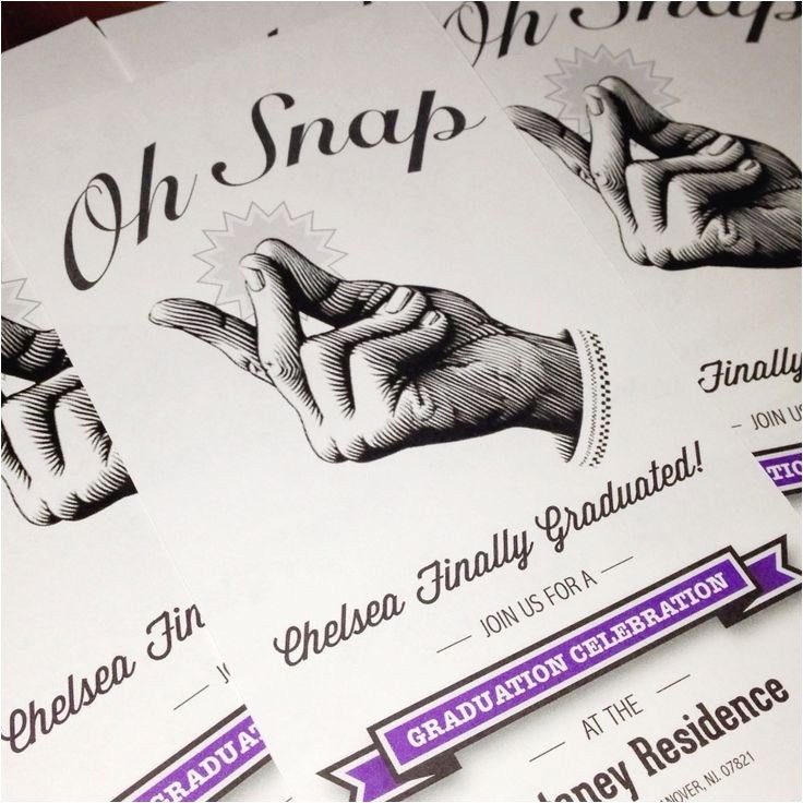 Graduation Announcement Vs Invitation Oh Snap Graduation Party Invitation Printable