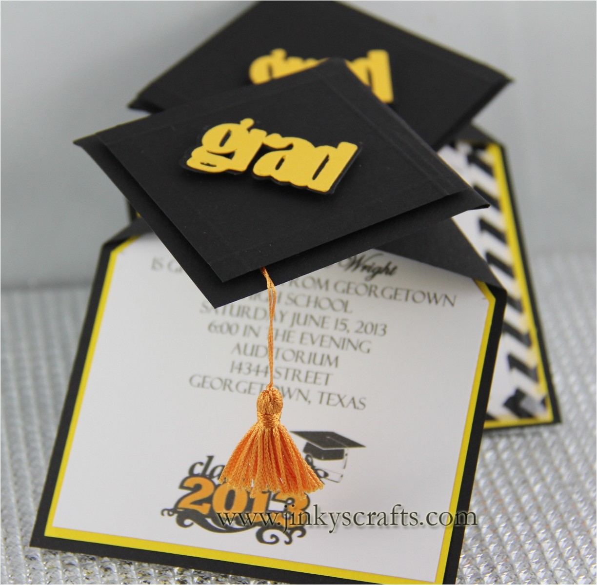 Graduation Cap Invitations Cards 3d Graduation Cap Pop Up Invitations Jinkys Crafts