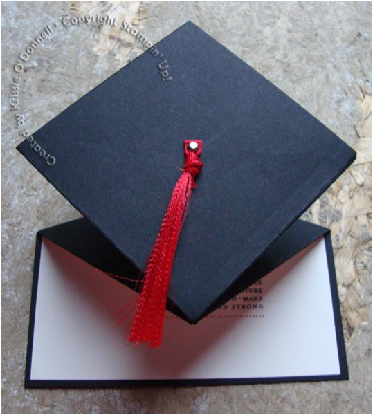 Graduation Cap Invitations Cards Graduation Cap Spring Card Strictly Stampin