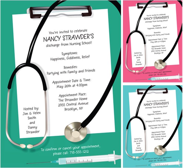 Graduation From Nursing School Invitations Graduation Nursing School Invitation
