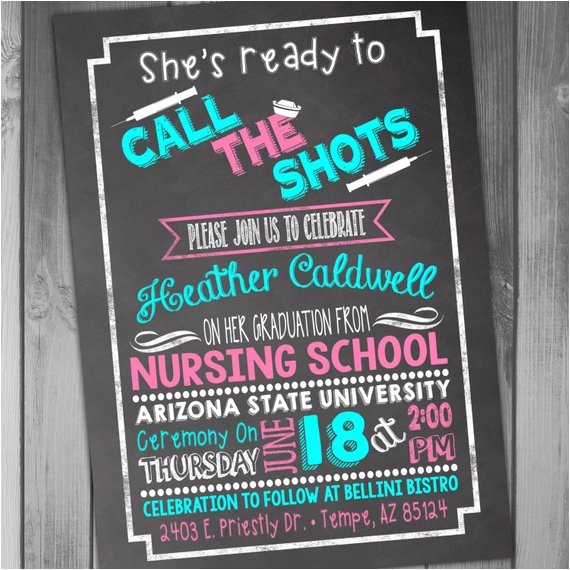 Graduation From Nursing School Invitations Nursing School Graduation Invitation Graduation Party College