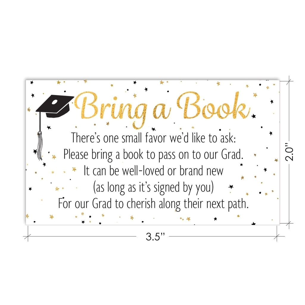 Graduation Inserts Inviting to Party Books for Grad Request Cards Graduation Party Invitation