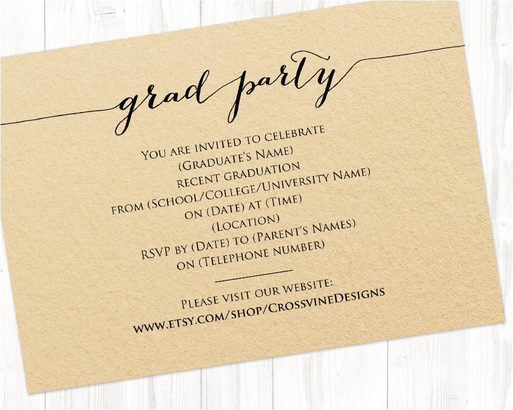 Graduation Inserts Inviting to Party Graduation Party Invitation Wedding Templates and Printables