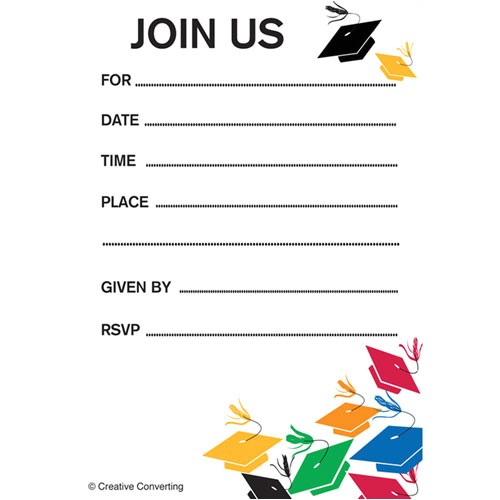 Graduation Inserts Inviting to Party Graduation toss Invitation Insert Cards Bulk Ziggos Com