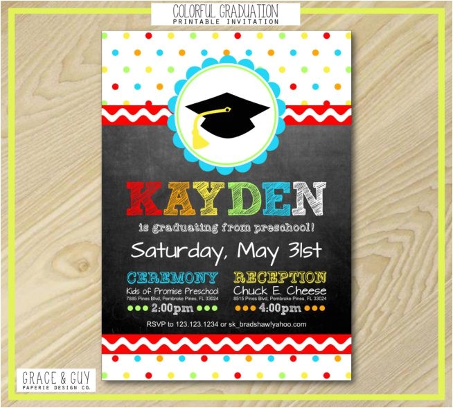 Graduation Invitation Cards for Kindergarten Graduation Invitation Cards Kindergarten Graduation