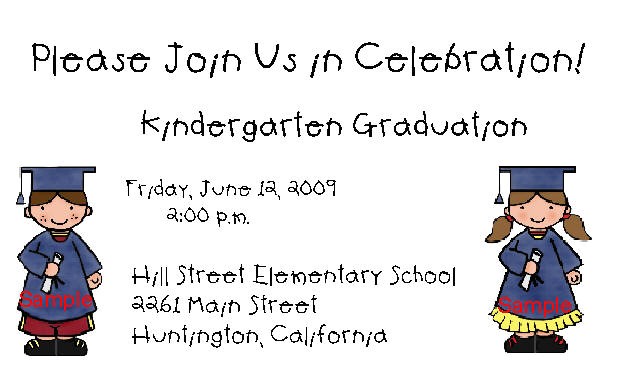 Graduation Invitation Cards for Kindergarten Kingergarten Graduation Invitations