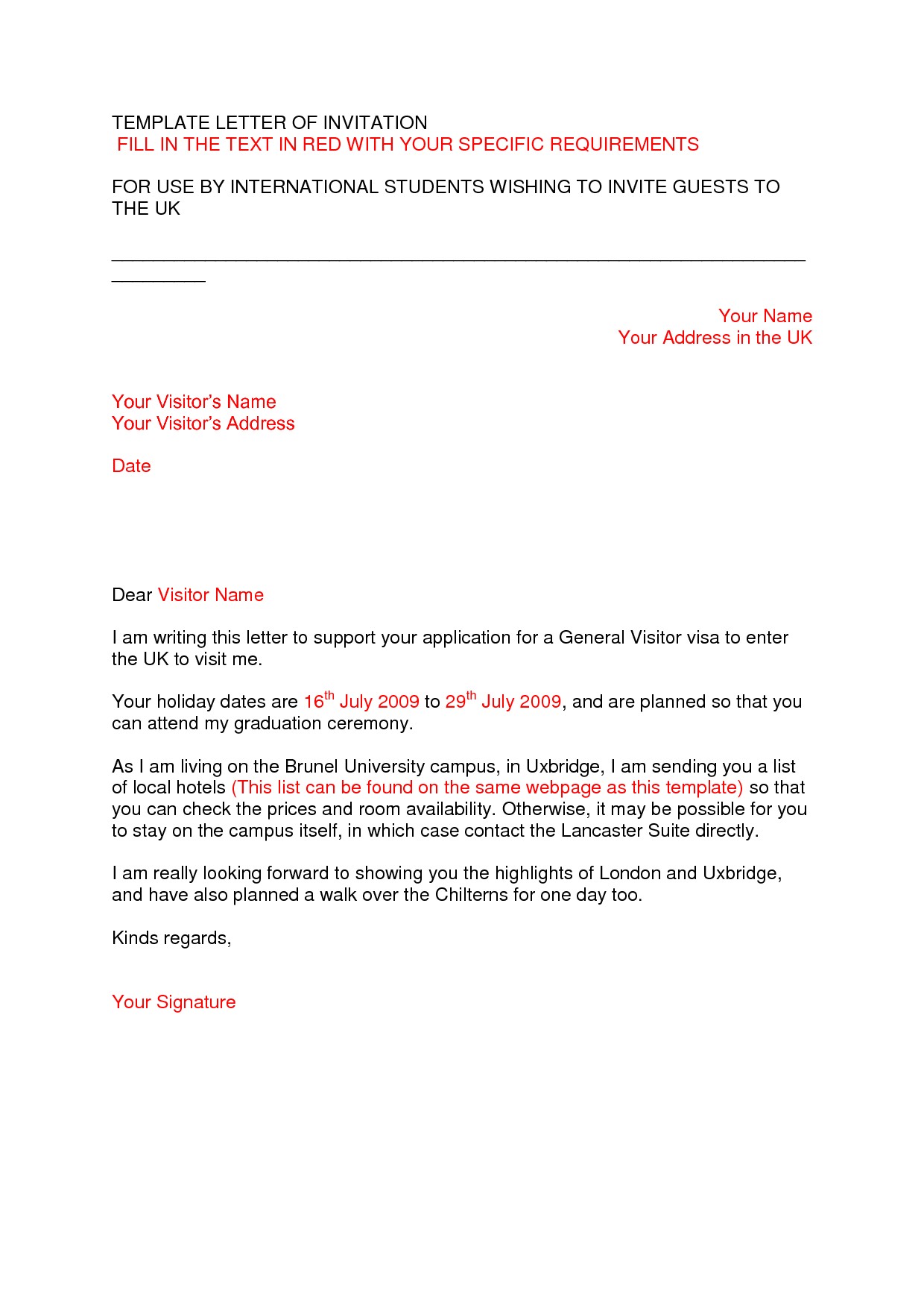 Graduation Invitation Letter for Parents Visa Graduation Invitation Letter Invitation Librarry