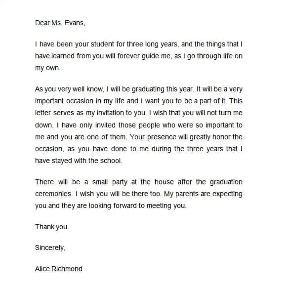 Graduation Invitation Letter From University 68 Microsoft Invitation Template Free Samples Examples