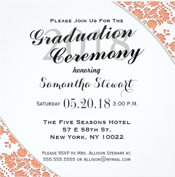 Graduation Invitation Message 69 Sample Invitation Cards Free Premium Templates