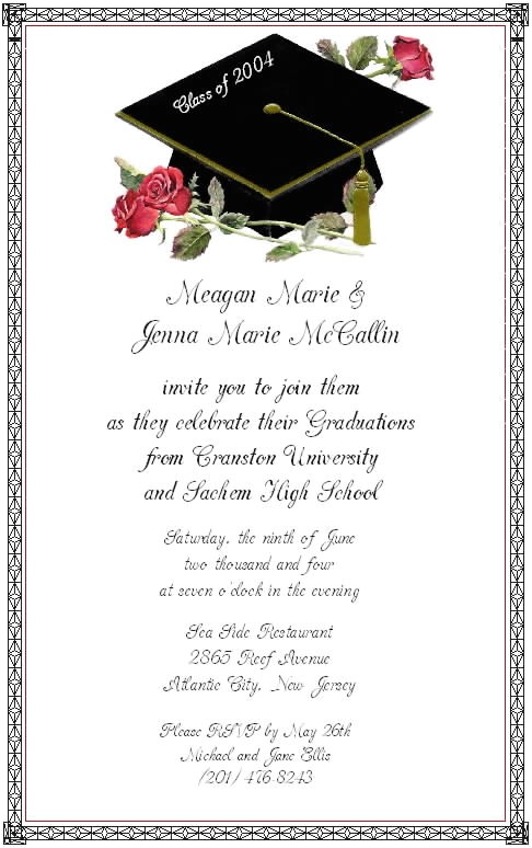 Graduation Invitation Message Wording for Graduation Invitations Template Best