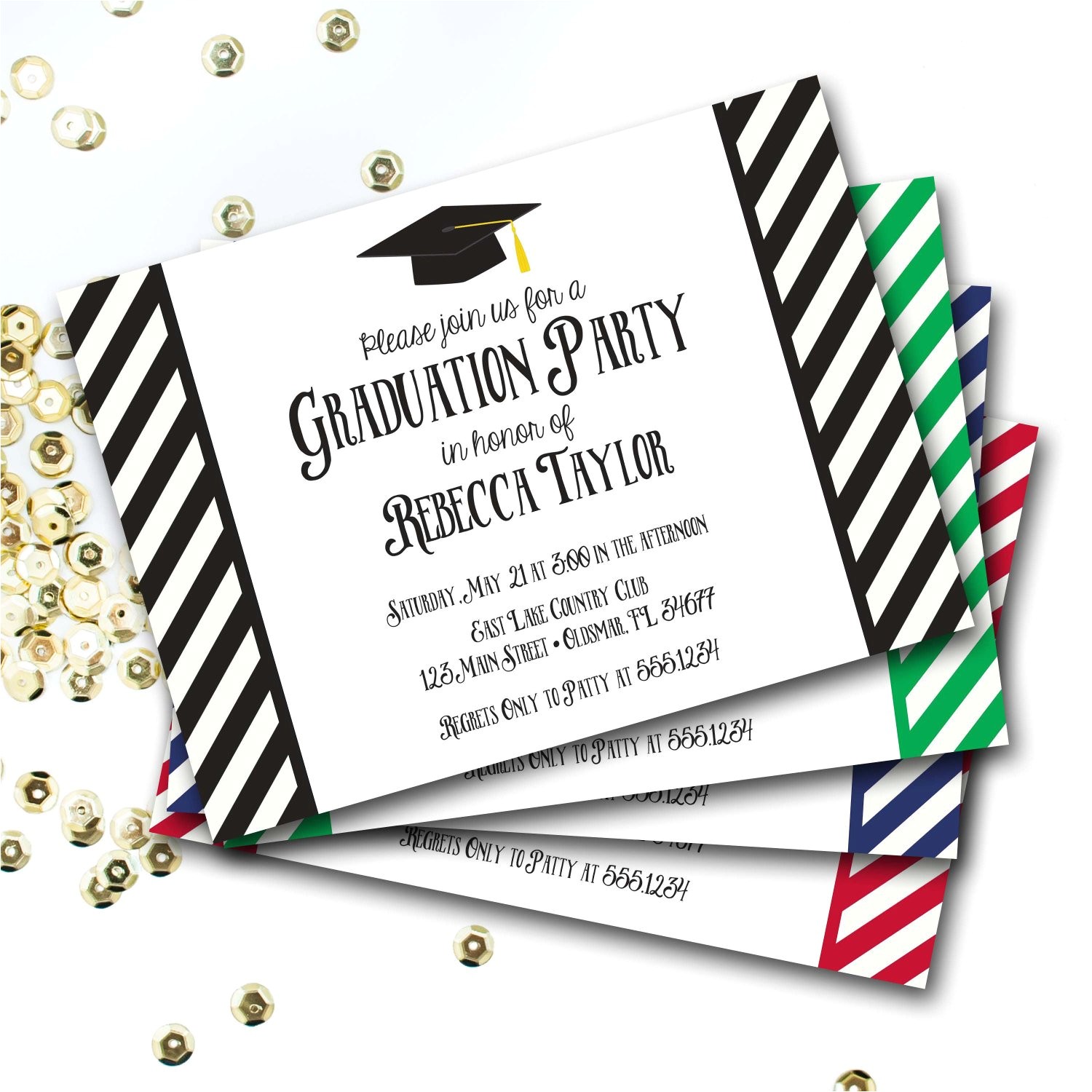 Graduation Invitation Printing Black and White Graduation Invitation Graduation Invite