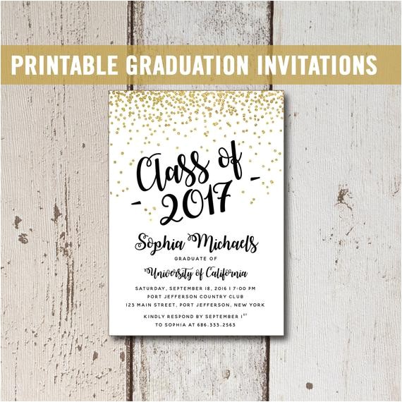 Graduation Invitation Printing College Graduation Invitation Printable High School