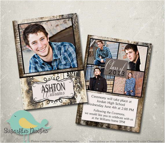 Graduation Invitation Templates for Photoshop Graduation Announcement Photoshop Template Senior Graduation