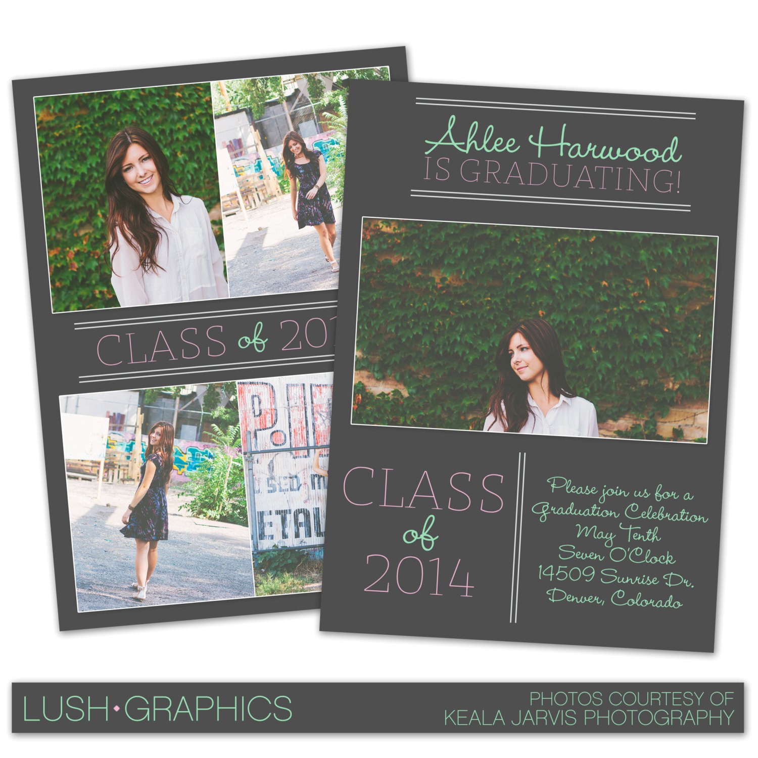 Graduation Invitation Templates for Photoshop Psd Photoshop Template Senior Graduation Announcement Card