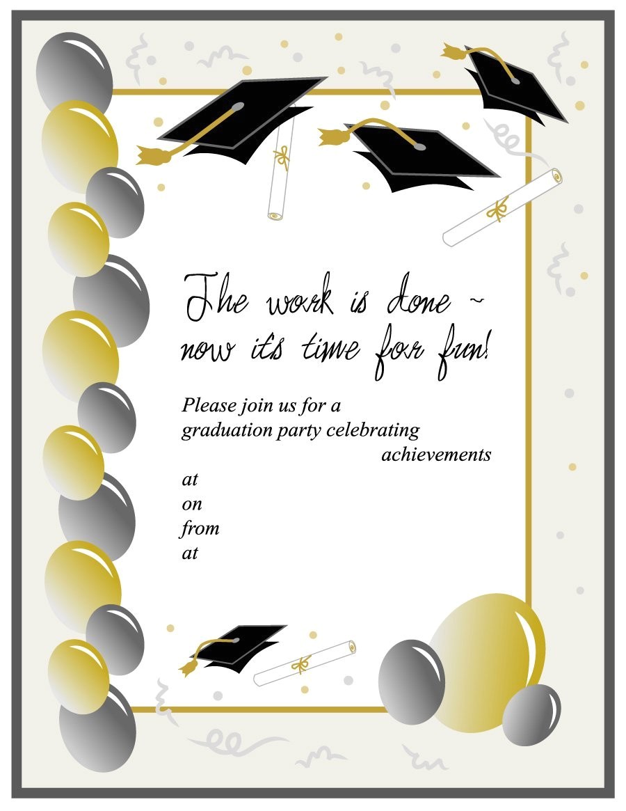 Graduation Invitation Templates Free 40 Free Graduation Invitation Templates Template Lab