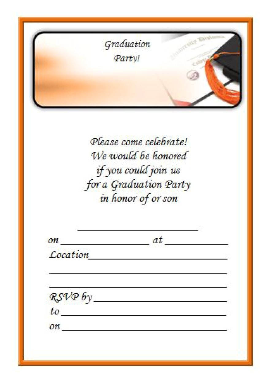 Graduation Invitations Templates 40 Free Graduation Invitation Templates Template Lab