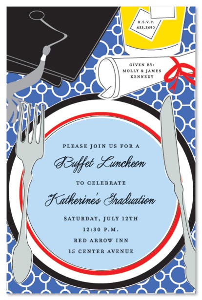 Graduation Lunch Invitation Graduation Placesetting Luncheon Invitations Myexpression