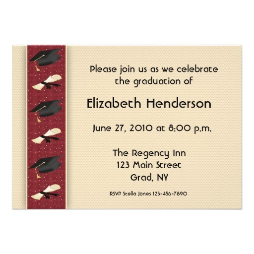 Graduation Party Invitation Borders Graduation Cap Border Invitation Zazzle