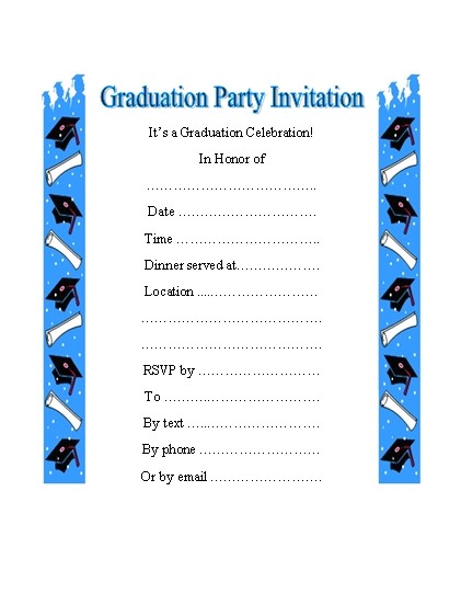 Graduation Party Invitation Borders Graduation Invitations Clipart Clipart Suggest