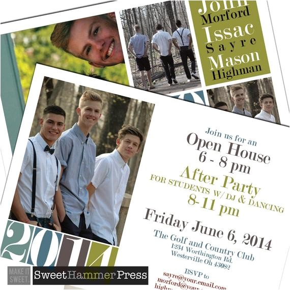 Group Graduation Party Invitations Custom High School Graduation Invitation Boy by Group Graduation Party Invitations Custom High School Graduation Invitation Boy by