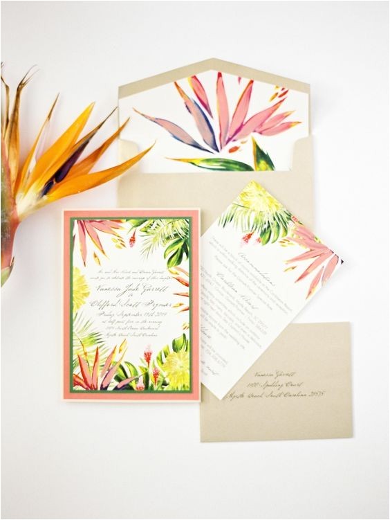 Hawaiian theme Wedding Invitations the Most Fun Tropical Wedding theme You 39 Ve Ever Seen