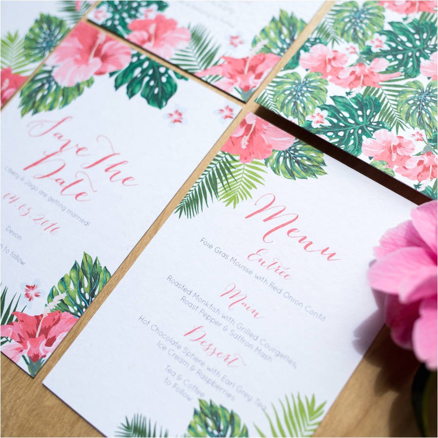 Hawaiian theme Wedding Invitations Tropical Hawaiian Wedding Invitation by sincerely May