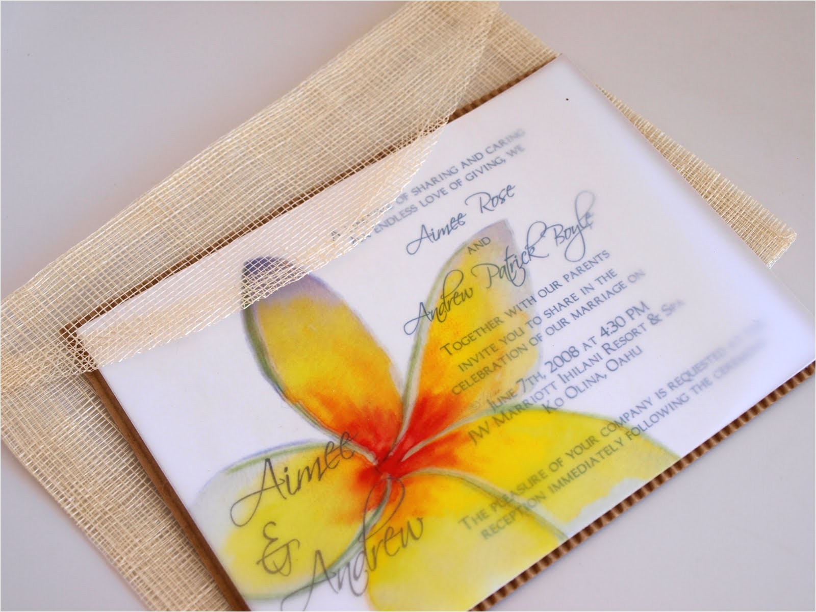 Hawaiian Wedding Invitations Styles Eco Friendly Market Hawaiian Wedding Invitation with