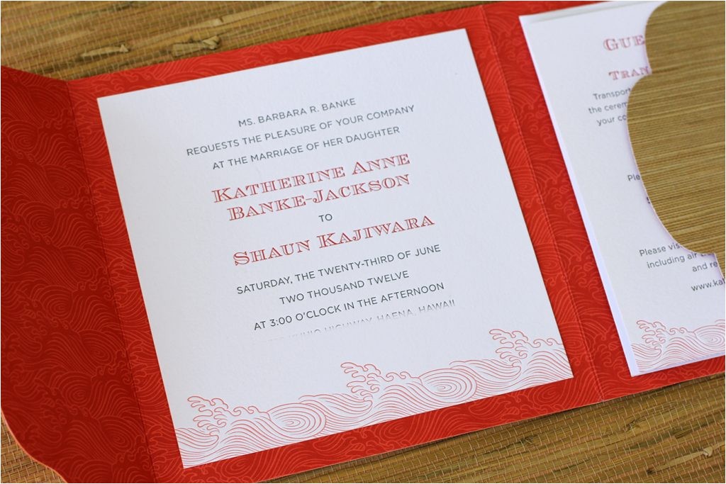 Hawaiian Wedding Invitations Styles Party Invitation Vintage Beach Hawaii Wedding Invitations