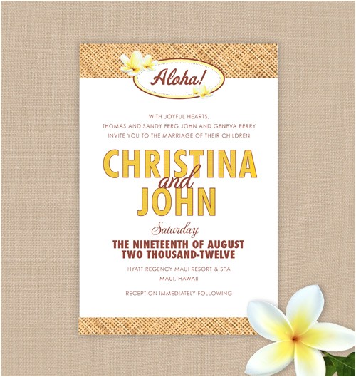 Hawaiian Wedding Invitations Styles Wedding Invitation Wording Hawaiian Wedding Invitation