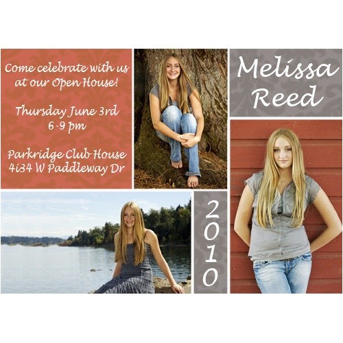 High School Graduation Open House Invitations Damask Open House Graduation Announcement High School