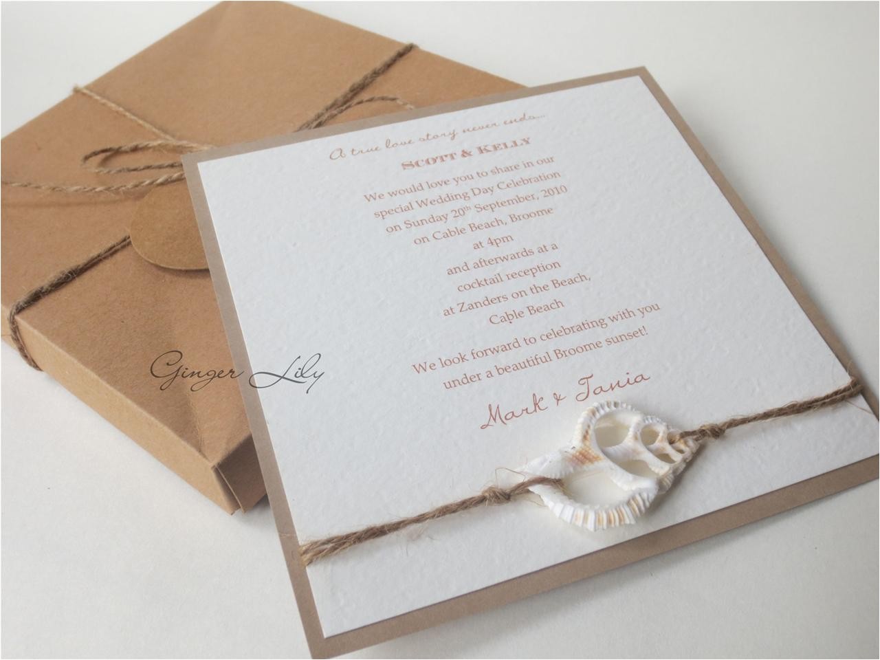 Homemade Wedding Invitation Kits Wedding Invitation Diy Kit Vintage Beach Makes 25