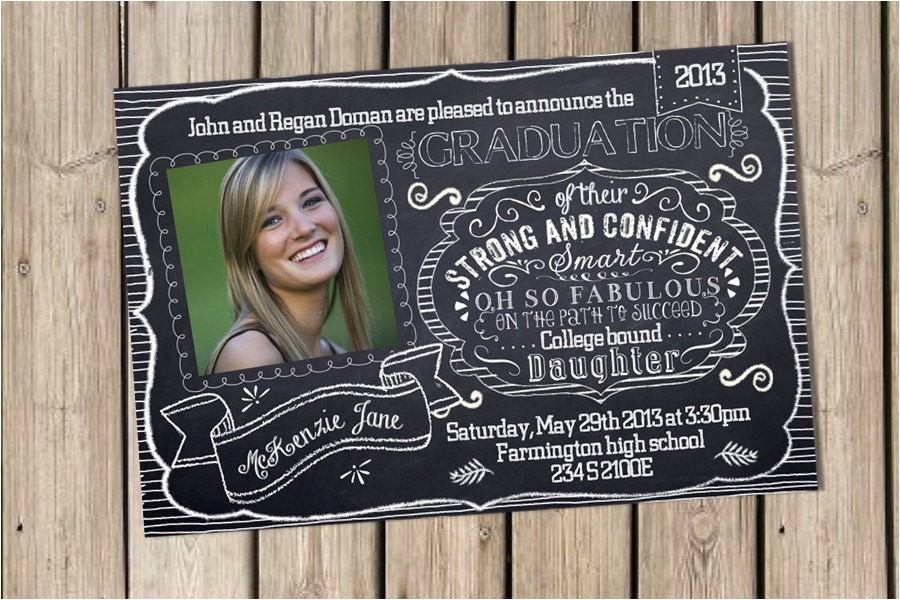 Hs Graduation Invitations Graduation Announcement College High School You Print Class