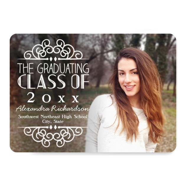 Hs Graduation Invitations Personalized Chalkboard Graduation Invitations