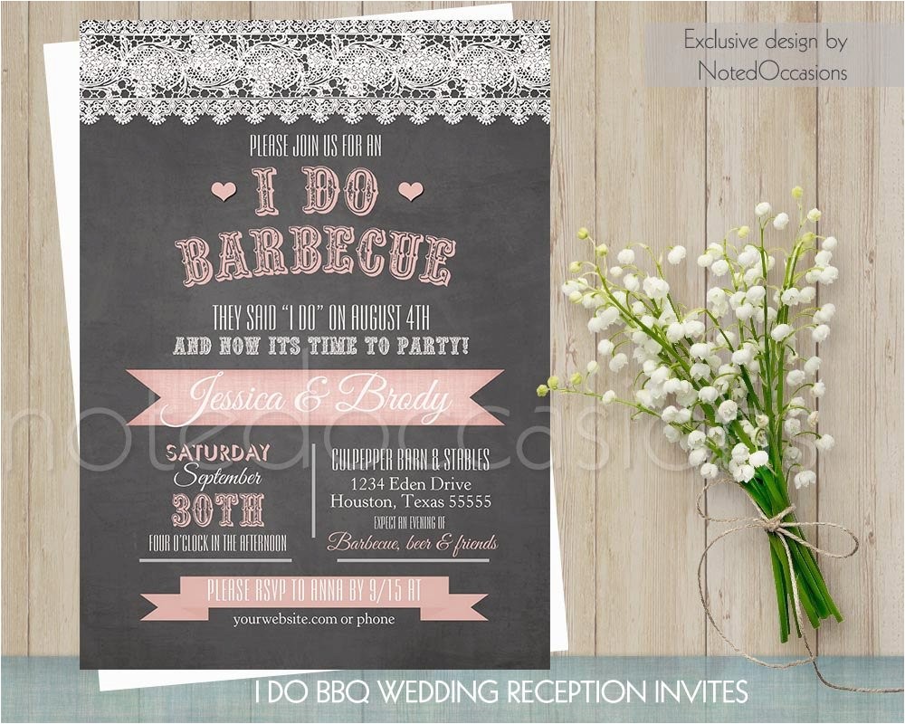 I Do Bbq Wedding Reception Invitations I Do Bbq Wedding Invitation Printable Wedding Invitations Wood