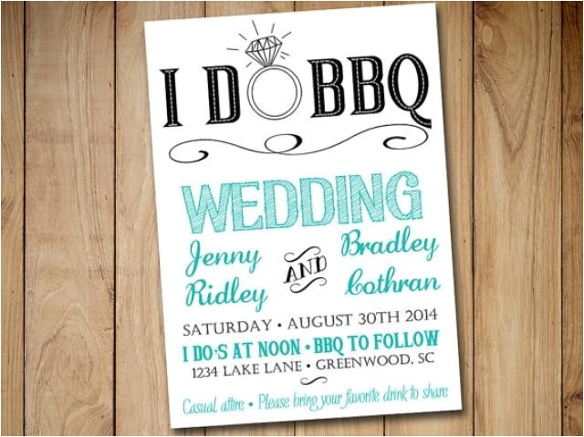 I Do Bbq Wedding Reception Invitations I Do Bbq Wedding Invitation Template Download Blue Teal