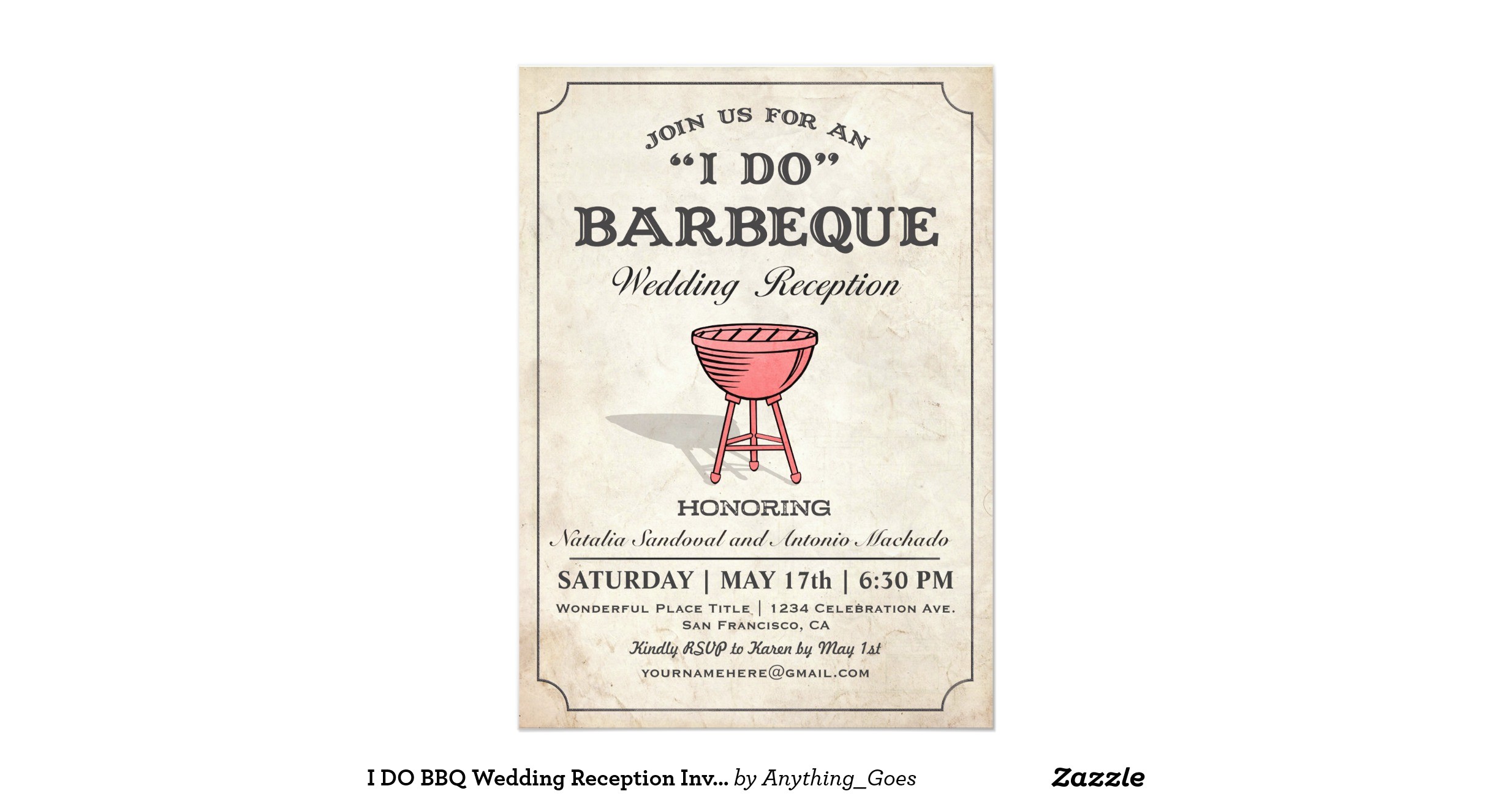 I Do Bbq Wedding Reception Invitations I Do Bbq Wedding Reception Invitations