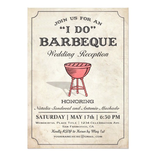 I Do Bbq Wedding Reception Invitations I Do Bbq Wedding Reception Invitations Zazzle