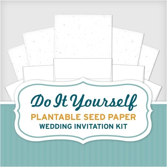 Inexpensive Plantable Wedding Invitations Do It Yourself Plantable Seed Paper Wedding Invitation Kit