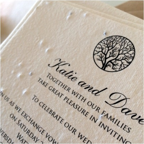 Inexpensive Plantable Wedding Invitations Enchanted Tree Plantable Wedding Invitations Seed Paper