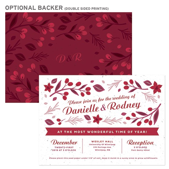 Inexpensive Plantable Wedding Invitations Plantable Christmas Wedding Invitation Plantable Wedding