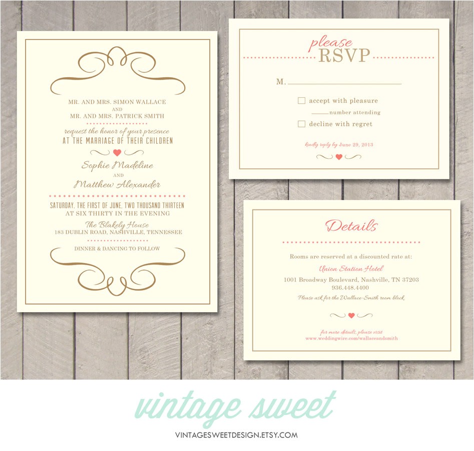 Information to Include On Wedding Invitation Modern Wedding Invitation Rsvp Information Card Printable