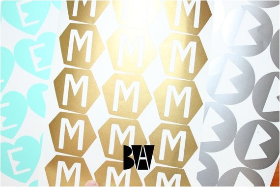 Initial Stickers for Wedding Invitations Personalized Sticker Set Wedding Invitation Initial