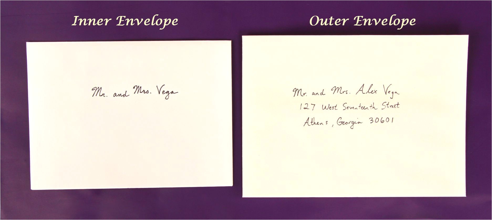 Inner and Outer Envelopes for Wedding Invitations How to Address Wedding Invitations Inner and Outer Envelopes for Wedding Invitations How to Address Wedding Invitations