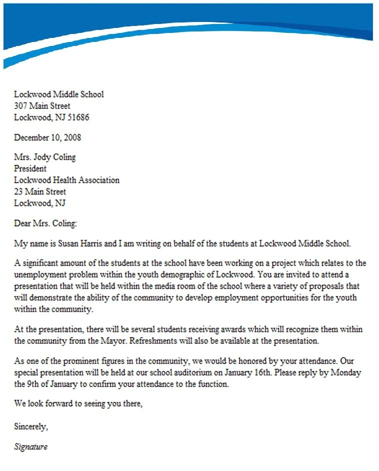 International Student Graduation Invitation Letter Sample Sample Invitation Letters Writing Professional Letters