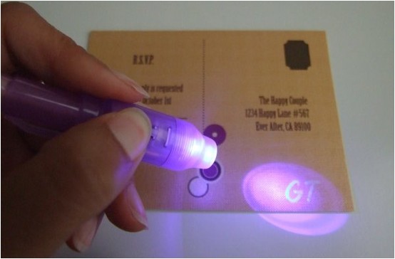 Invisible Ink Wedding Invitations Invisible Pen Makes Tracking Rsvps Easy