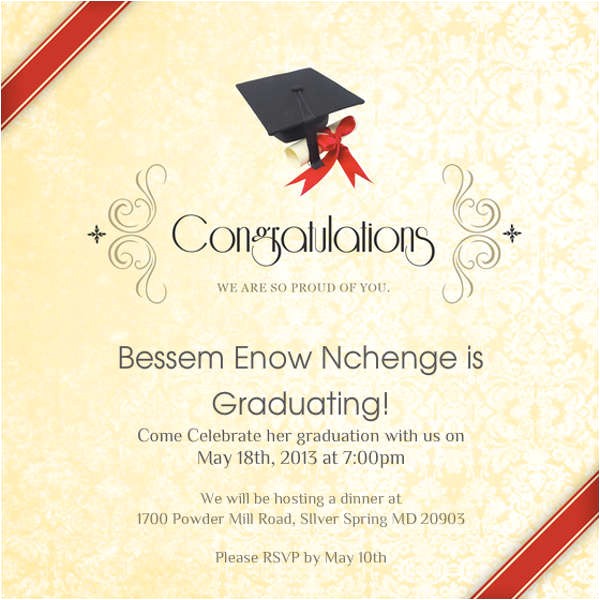 Invitation Cards for Graduation 88 Free Invitation Cards Free Premium Templates