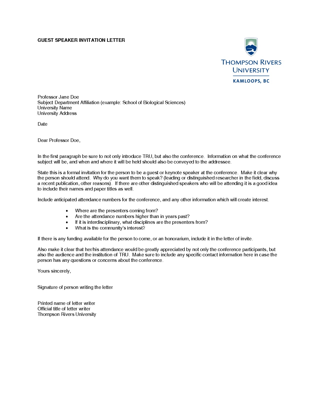 Invitation Letter for Guest Speaker In Graduation Graduation Invitation Examples