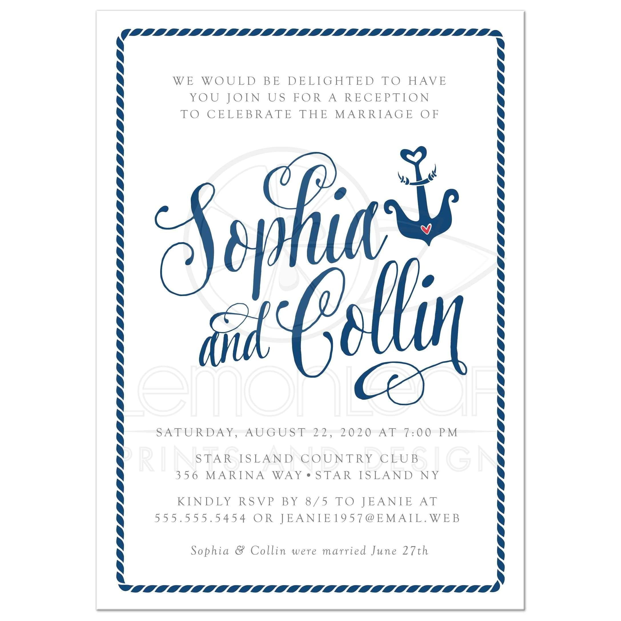 Invitations for A Wedding Reception Only Post Wedding Reception Only Invitations Modern