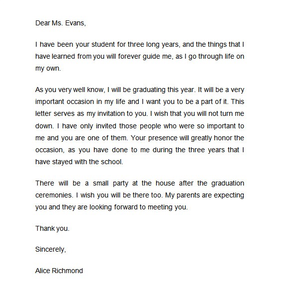 Inviting Parents for Graduation Visa Sample Invitation Letter for Graduation Ceremony